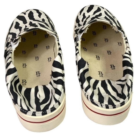 R13 100% Cotton Canvas Slip On Sneakers Rubber Sole Very Clean Women Sz 10 - Picture 7 of 13